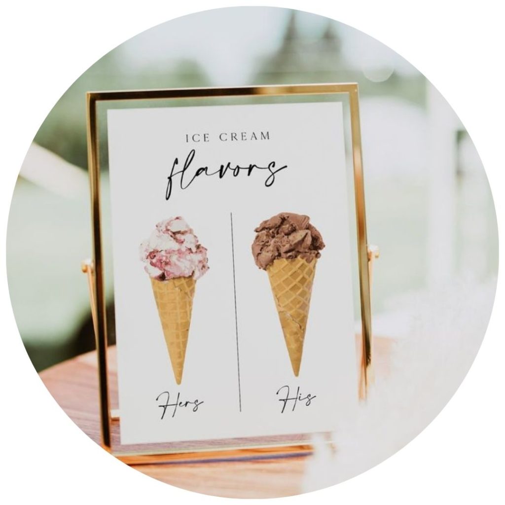 ice cream bar wedding