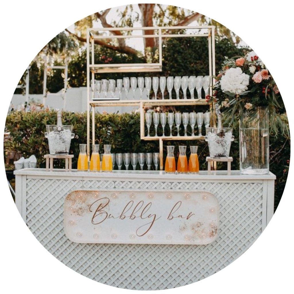 mimosa bar wedding